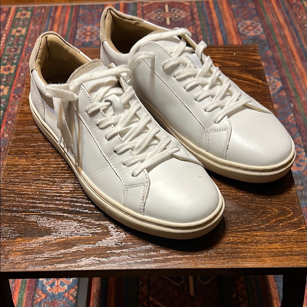 Vince Camuto White Leather Men's Sneakers